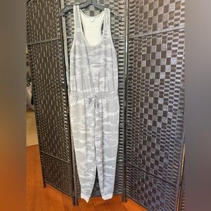Danskin Light Gray Camouflage Jumpsuit